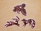 Folk Art Sticker Trio