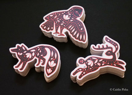Folk Art Sticker Trio