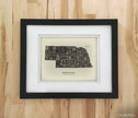 Nebraska License Plate Poster – Warm Black on Cream Background