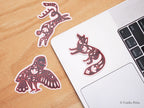 Folk Art Sticker Trio