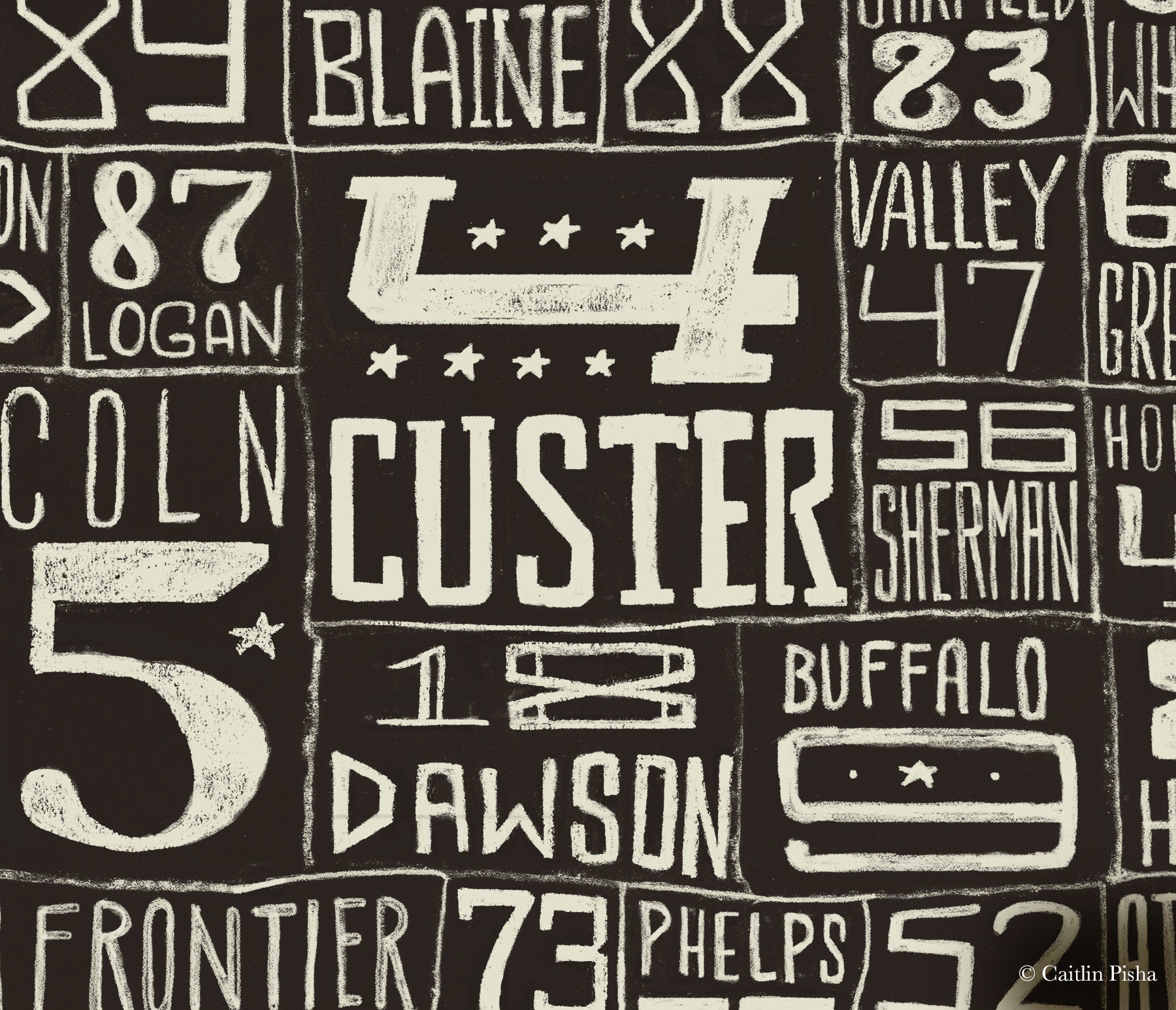 Nebraska License Plate Poster – Warm Black on Cream Background
