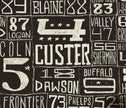 Nebraska License Plate Poster – Warm Black on Cream Background