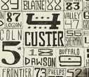 Nebraska License Plate Poster – Cream on Brown Background